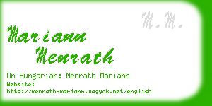 mariann menrath business card